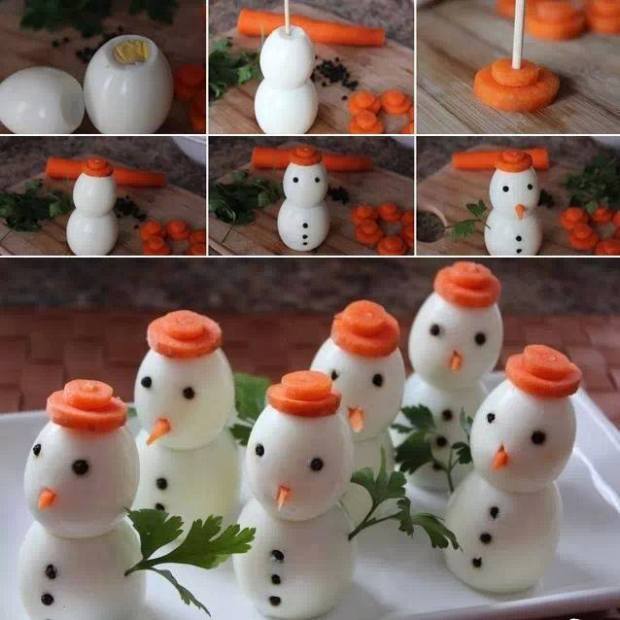 egg snowmen